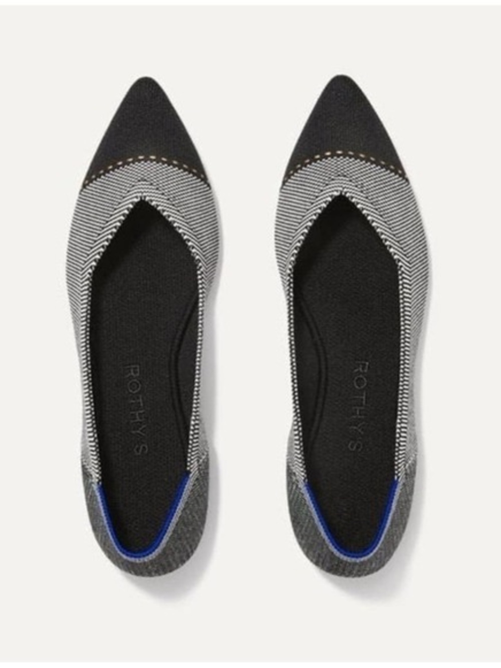 Rothy's The Point Gray Mist Cap-toe Ballet Flat Women’s Size 10